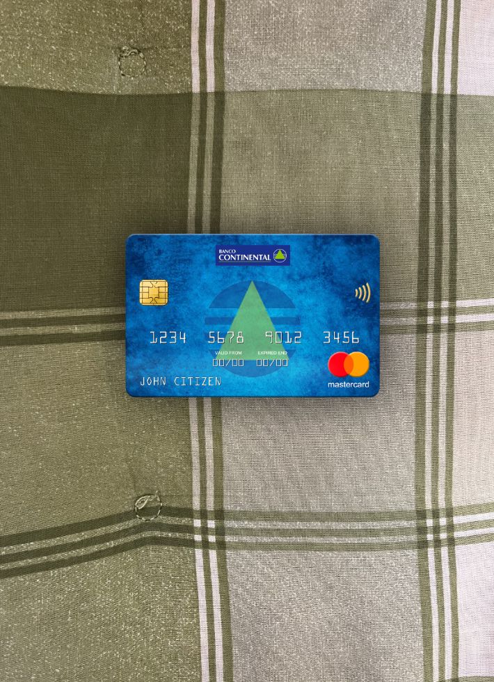 Download Paraguay Banco Continental S.A.E.C.A. bank mastercard photolook front Photoshop template